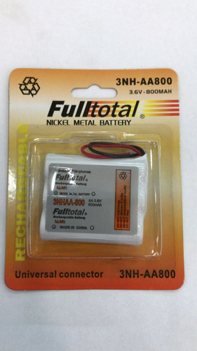 Imagen 2 de 5 de Bateria Telefono 3.6v 800mah Nickel Metal Recargable 3aa