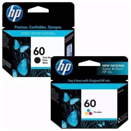 Combo Hp 60 Original Negro + Color Stock Nuevo Oferta