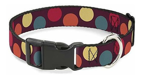 Cat Collar Breakaway Big Dots Purple Multi Pastel 8 To 12 In