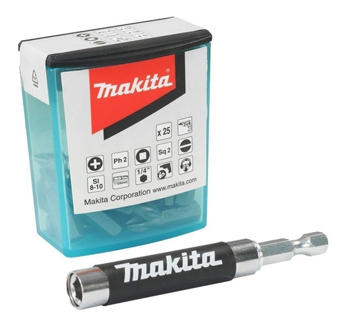 Juego Kit Set 25 Puntas Makita + Prolongador Magnetico 80 Mm