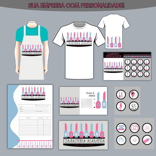Criar Logotipo Logomarca Esmalteria Nails Design Manicure