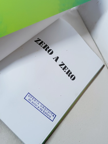 Livro De 2006 Zero A Zero De Tadeu Pereira Ver Descrição