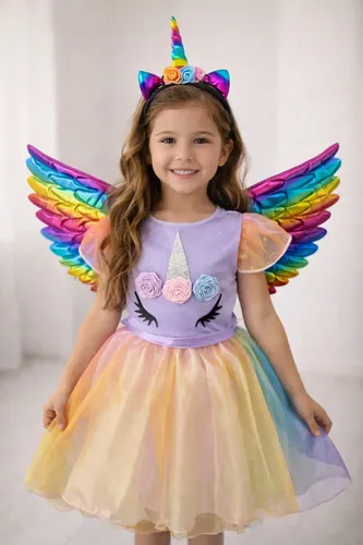 Kit Fantasia Unicórnio Infantil Completa Tiara Carnaval