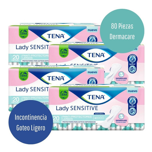 Pantiprotectores Goteo Esporádico Tena Lady Sensitive 80 Pzs