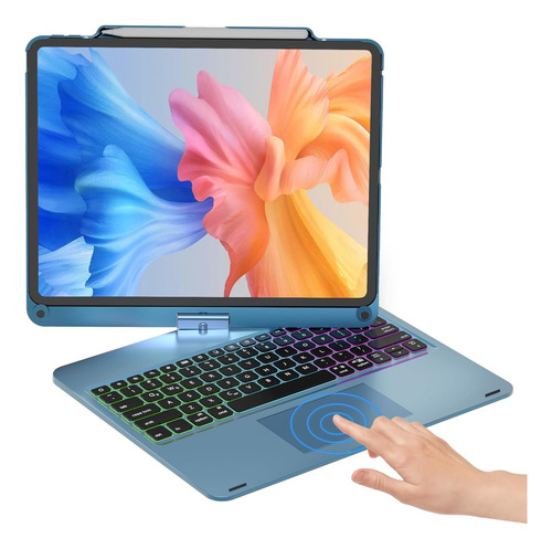 Nokbabo Funda Teclado P/ iPad Pro 12.9 6 Gen Mousepad 