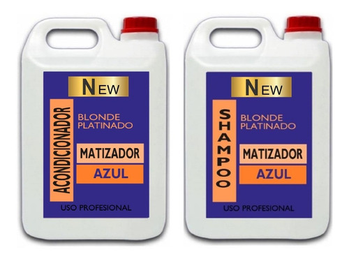 Bidon Shampoo Matizador Azul Y Bidon Acondicionador Envío