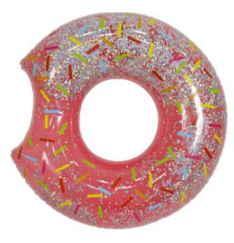 Boia Inflável Donut Com Glitter Circular Summer Waves