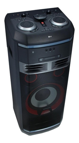 Mini System LG Xboom OK99 preto y vermelho com bluetooth 1800W de potência -