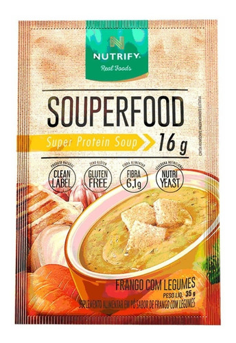 Souperfood Sopa Proteica Frango Com Legumes 10 Un - Nutrify