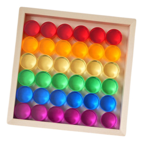 Juego De Bloques De Construcción Arcoíris Apilables, Cubos
