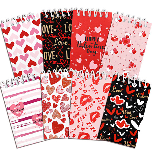 24 Bloc Nota Para Dia San Valentin Mini Cuaderno Papel Niño