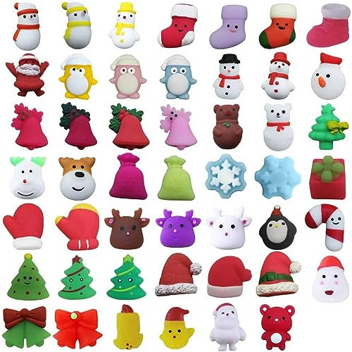 48 Pcs Juguetes Mochi Squishy De Navidad, Juguetes Squi...