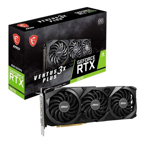 Placa De Video Msi Geforce Rtx 3070 Ventus 3x Plus 8g Oc Lhr