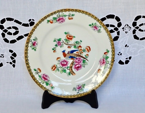 Plato Para Postre Loza F.winkle & Co. England Pheasant C1908