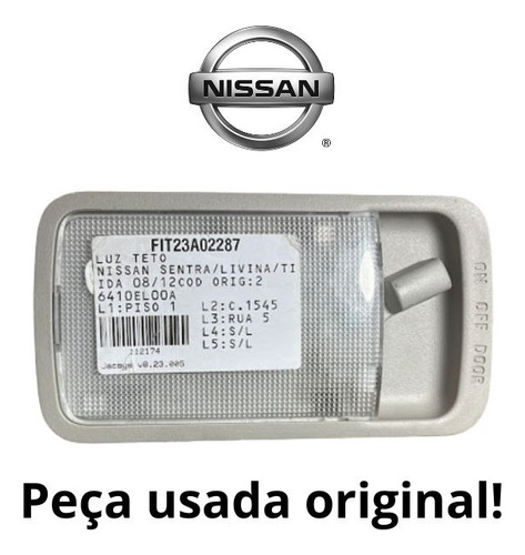 Luz De Teto Nissan Tiida 2008/2016