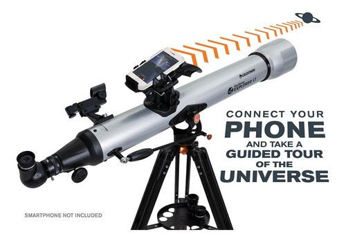 Imagen 3 de 10 de Telescopio Refractor Celestron Autoguiado Celular Explorer80
