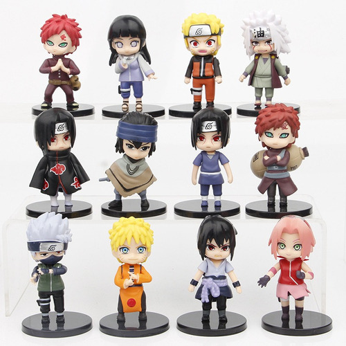 Kit 12 Bonecas Naruto Uzumaki Kakashi Minato Sasuke Dbz