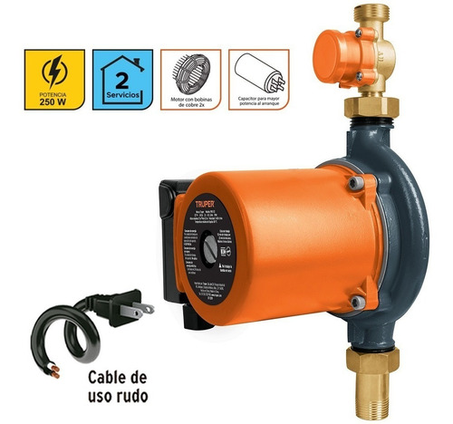 Imagen 2 de 8 de Bomba Presurizadora Para Agua Automática 1/3 Hp Truper