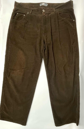 Pantalón Hombre Corderoy Pinzado Talle 52 Con Detalle