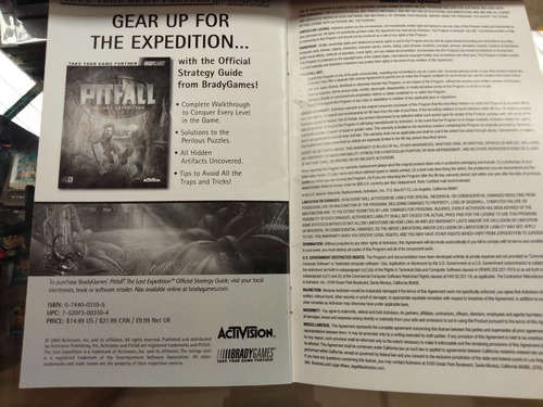 Pitfall The Lost Expedition Solo Manual (Usado)