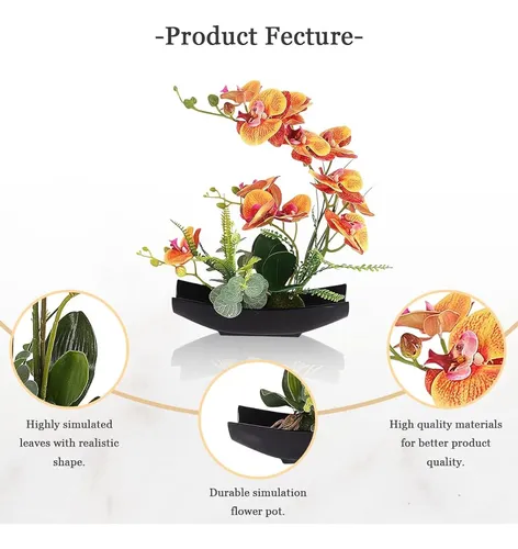 Yobansa Real Touch Orquídea De Seda Flores Artificiales Con