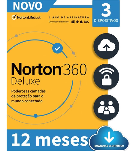 Norton 360 Antivirus Deluxe 2021 03 Dispositivos 12 Meses