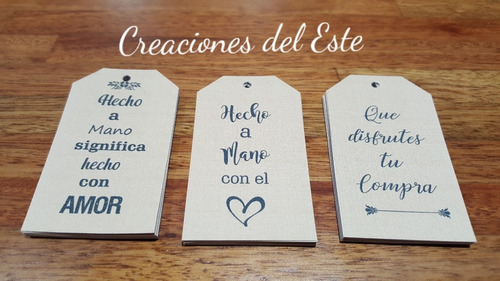 Tags Etiquetas Personalizadas Hecho Con Amor X 50