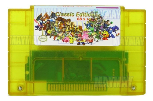 Imagen 2 de 3 de Cartucho Multijuegos Snes 68 1 Donkey Metroid Sunset Riders