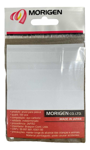 Anzol Morigen Chinu N 5 Com 100 Pçs Branco