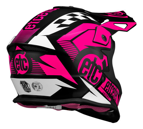 Capacete Motocross Etceter Fast + Oculos 788 Trilha Off Road Tamanho Do Capacete 62 Cor Rosa