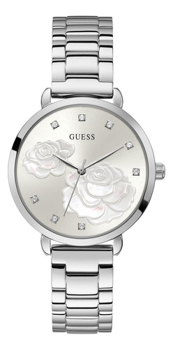 Reloj Guess Mujer Sparkling Rose Gw0242l1 Color Plateado