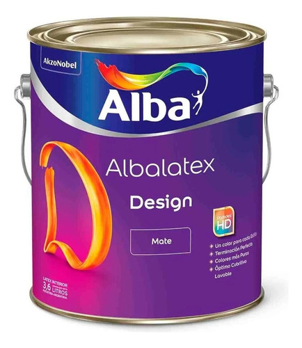 Alba Design Latex Interior Rojo Intenso X 4 Lts