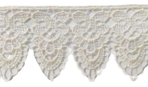 Renda Guipir Lese Tecido Moda 5,5 Cm E 13,7 Metros - 107882 Cor Cru