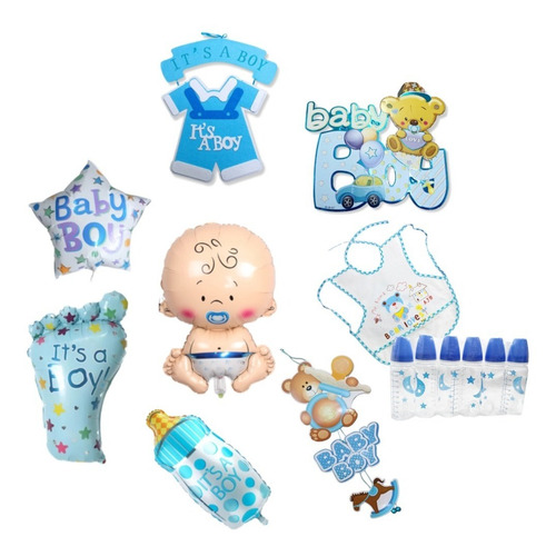 Pack Baby Shower Decoración Juego Colgante Mamaderas Globos