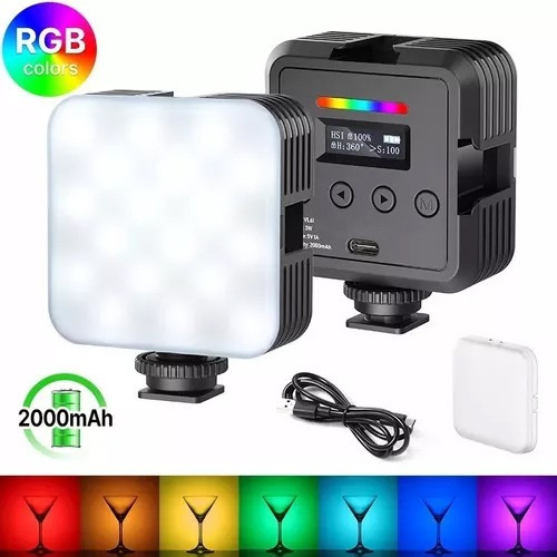 Lámpara Led Rgb De Luz De Relleno Recargable Para Fotografía