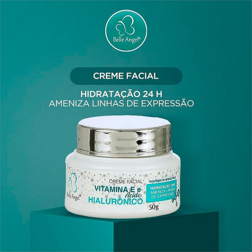 Imagem 6 de 10 de Máscara Facial Com Vitamina E Ácido Hialurônico Belle Angel