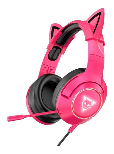 Audífonos Gamer Multiplataforma 3.5mm+usb Rosa Consola