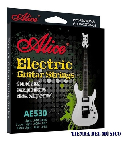 Set 3 Encordados Alice Ae530 Guitarra Electrica Completos *