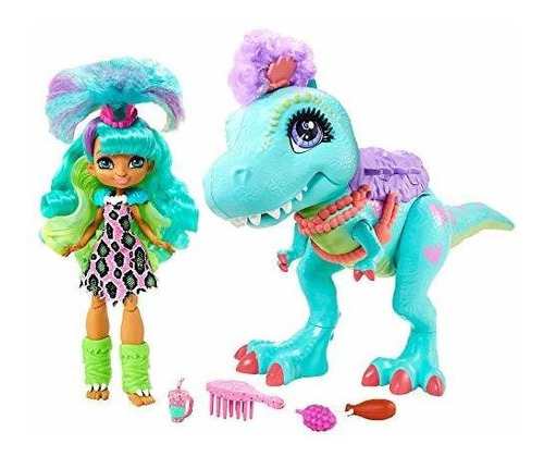 Mattel Cave Club Rockelle Doll Y Tyrasaurus Dinosaur Pal Pla