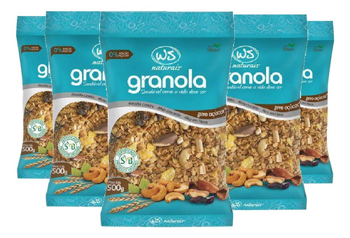 Imagem 1 de 5 de 5x Granola Zero Ws Naturais 500g