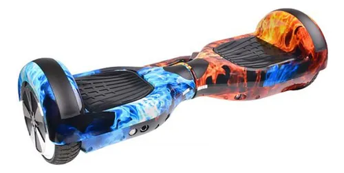comprar Overboard Skate Eletrico 6.5 Smartbalance Led Bt Variascores Cor Gelo e fogo