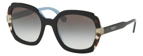 Gafas de sol Prada Heritage para mujer, color negro, lente gris claro