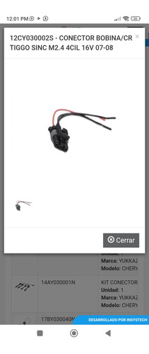 Conector Bobina Tiggo Automático 2.4 4 Cil