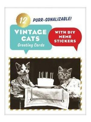 Vintage Cat Memes Diy Greeting Card Folio - Gali (original)