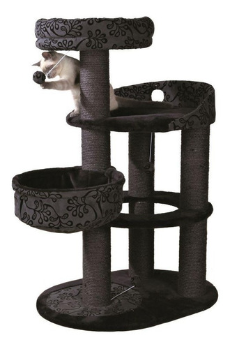 Imagen 2 de 3 de Gimnasio Rascador Gatos Trixie Filippo Gris Negro 114cm Alt