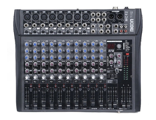 Consola Mixer 12 Canales Moon Mc12 16 Efec Mic Auric 