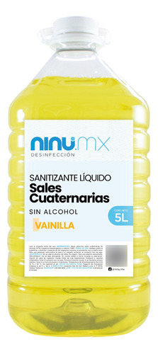 Sanitizante Liquido Sales Cuaternarias Ninu 5 Litros