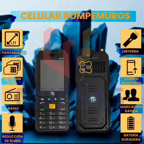Celular Rompemuros Satelital 4g Linterna Radio Doble Sim