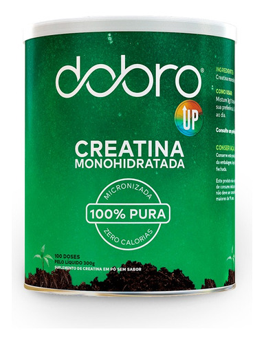 Creatina Monohidratada Dobro 300g Sabor Sem Sabor