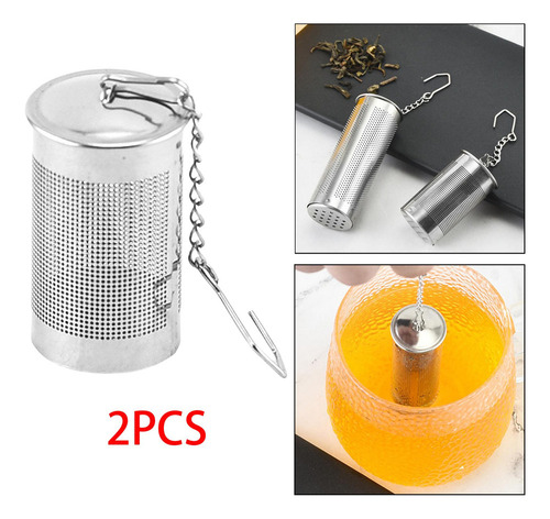 4 X 2 Infusores De Bolas De Té De Acero Inoxidable Con Alto